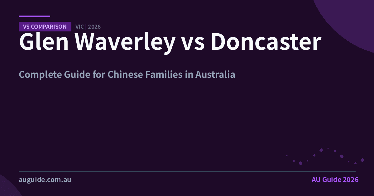 Glen Waverley vs Doncaster 墨尔本华人家庭对比 2025